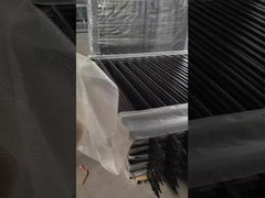 5'X8' Metalen buisvormige stalen hek Zwart Buiten Zink Stalen hek