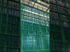 Driehoekige tuin gebogen 3D hek Gelast draad PVC bekleed tuin hek