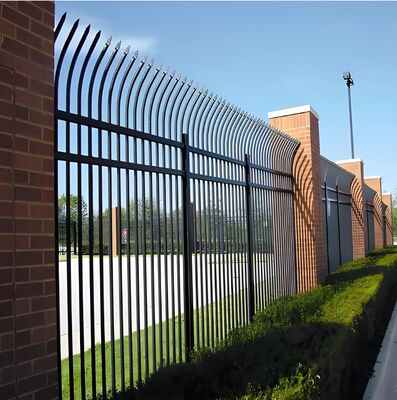 Heavy Duty Powder Coated Tubular Steel Fence Weather Resistant Yard Fence