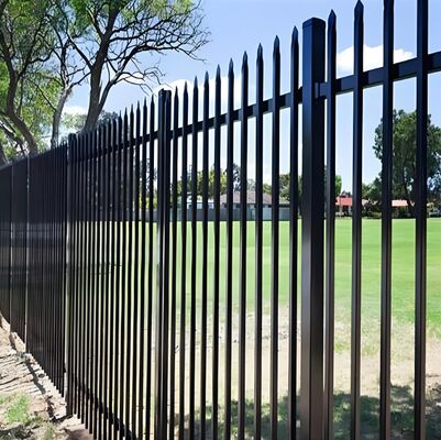 Wrought Garden Steel Tubular Fence 6Ft Tall Durable Anti Rust Security Garden Fence