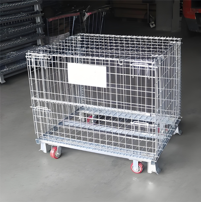 Heavy Duty Collapsible Wire Mesh Storage Cage with Hot Dipped Galvanized Surface