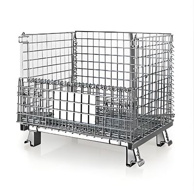 1000x1200mm Metalen en staal opslag Welded Wire Mesh Palet Cage Opvouwbare Cage Container