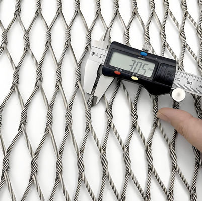 304 316 Handgeweven roestvrijstalen kabel voor het voorkomen van vallen Veilig net voor de bescherming tegen schijnwerpers