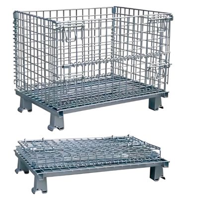 High Capacity Galvanized Foldiding Storage Wire Mesh Cages