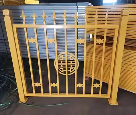 6ft hoog met zwart poeder bekleed metalen buisvormige stalen hek