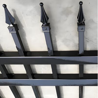 Commerciële kwaliteit buisvormig staal hek Hoog beveiligd anti-diefstal eigendoms hek