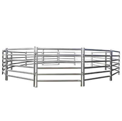 6 Rails Hot Dipped Galvanized Cattle Fence Panel 1.8m Height Portable Livestock System
