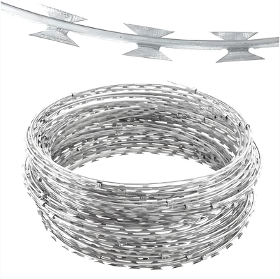 Hot Dipped Galvanized BTO-22 Razor Barbed Wire with 14 Gauge Core for Border Protection