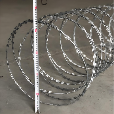 CBT-65 Razor Barbed Wire Coil with 500mm Outer Diameter and 14 Gauge Core Wire for Border Protection