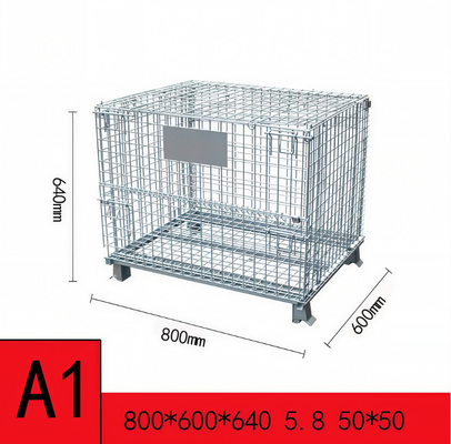 Stackable Wire Mesh Storage Cage 1200x800x1000mm Hot-Dip Galvanized High Stack Stack Up